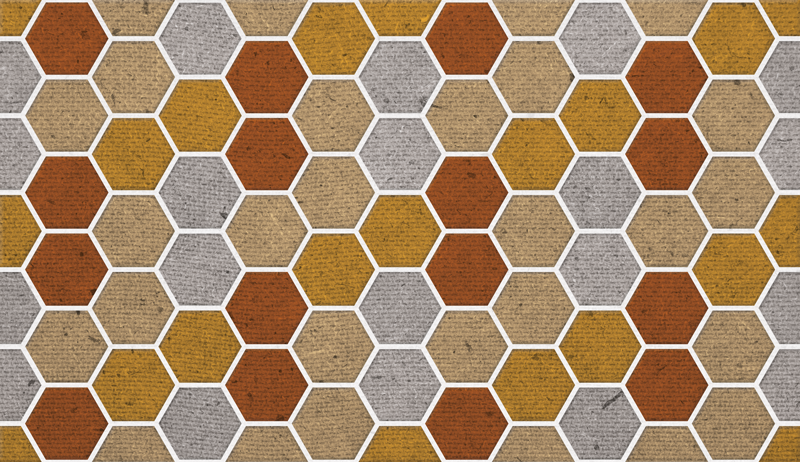 Honeycomb textur geometriska mattor - Tenstickers