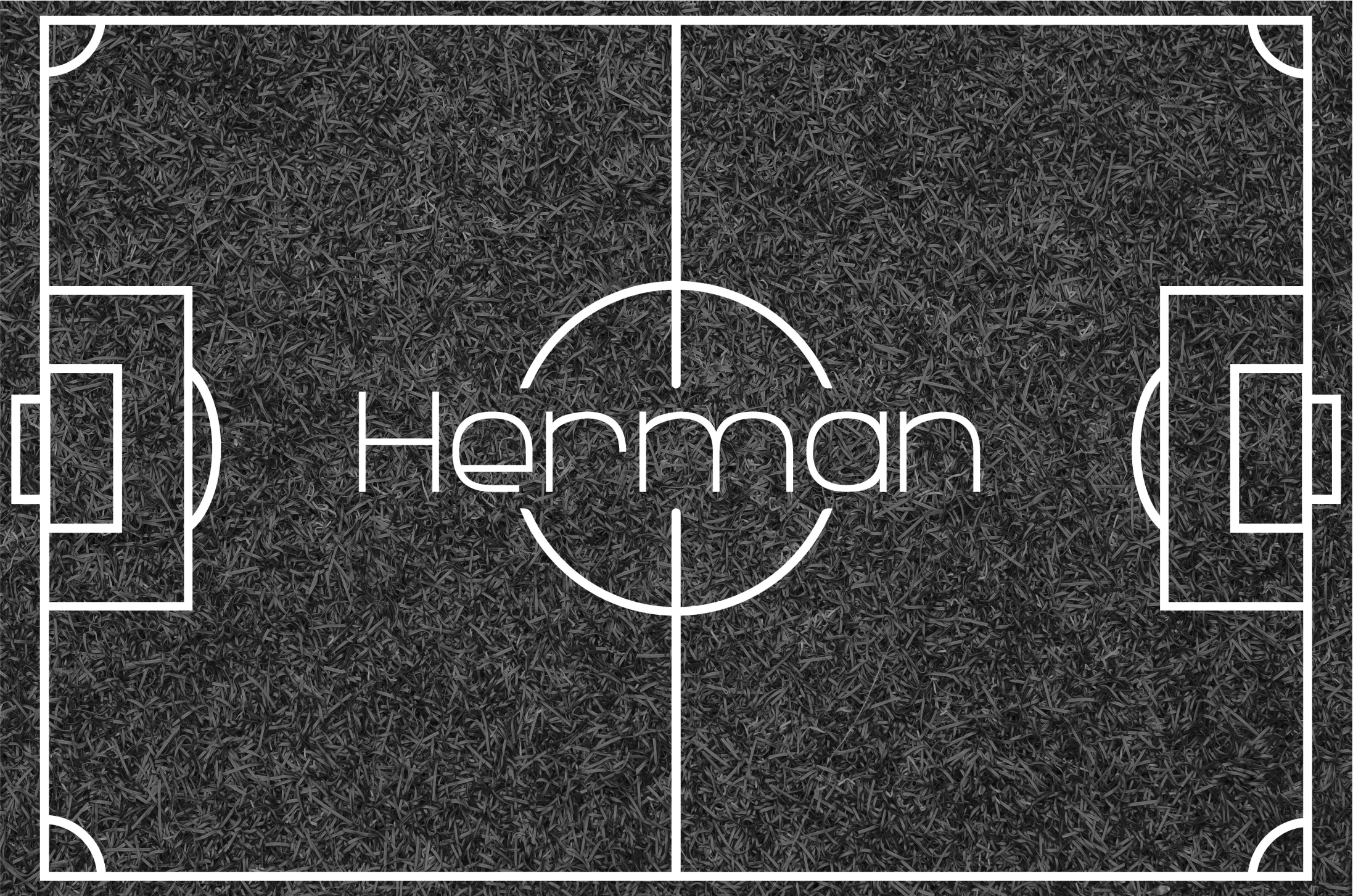 Fotbollsplan med namn Vinylmatta spel - Tenstickers