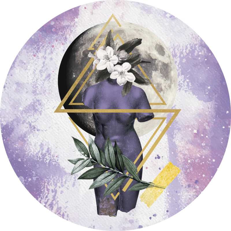 Digital collage modern matta - Tenstickers