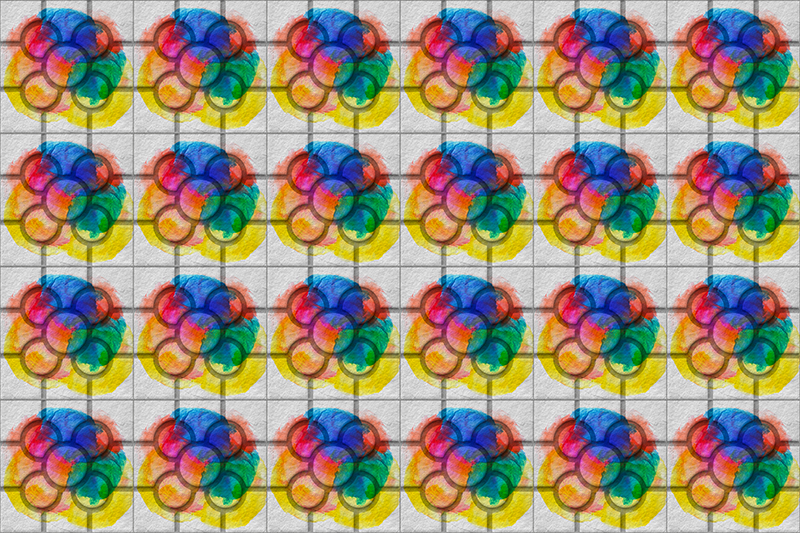 Kulörfulla Bilbao gatukakel Vinylmatta - Tenstickers