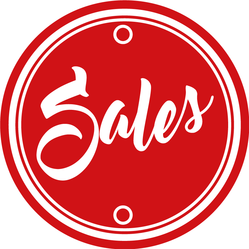 Röd cirkel text försäljning Vinylmatta Cirkulär - Tenstickers