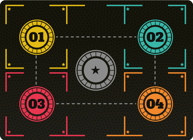 Basketträning Vinylmatta Rektangel - Tenstickers