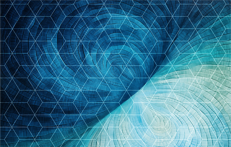 Abstrakt blå bakgrund Vinylmatta badrum - Tenstickers