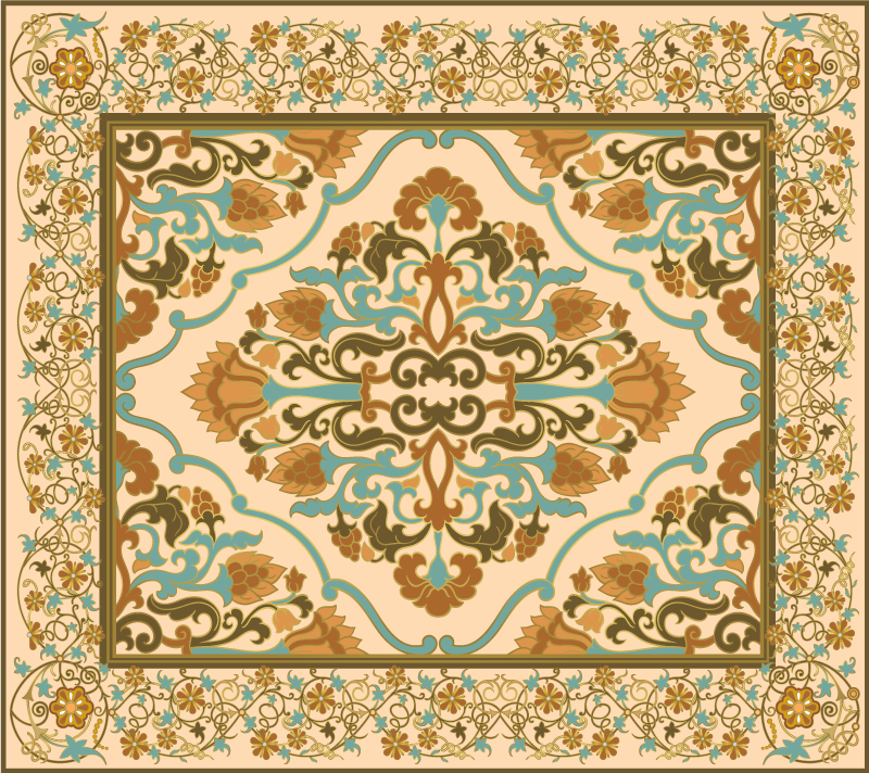 Mandala beige design Vinylmatta Matsal - Tenstickers