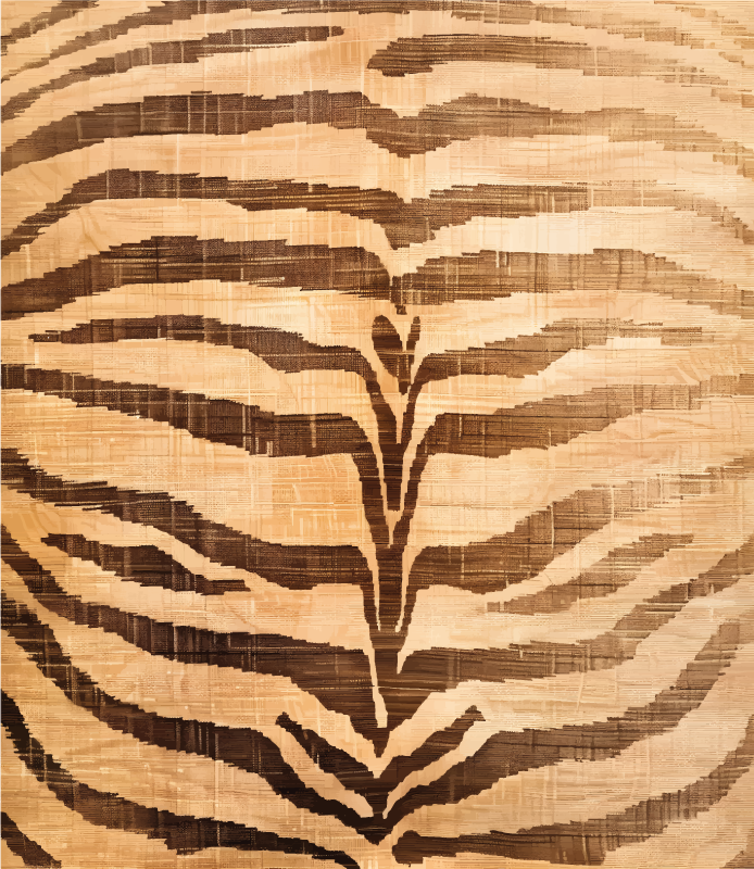 Tigerränder Vinylmatta beige - Tenstickers