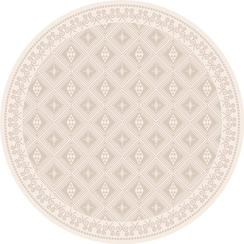 Tribal losanger Vinylmatta beige - Tenstickers