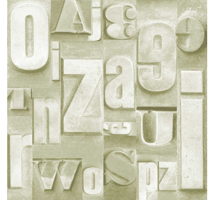 3d industriell stil brev tapet - Tenstickers