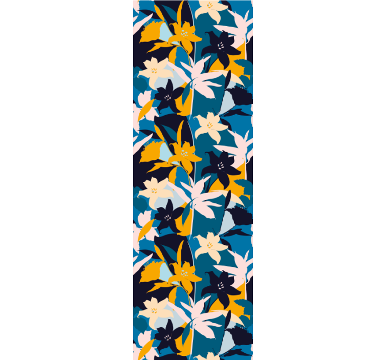 Abstrakt färgglada mönster Tapet blommor - Tenstickers