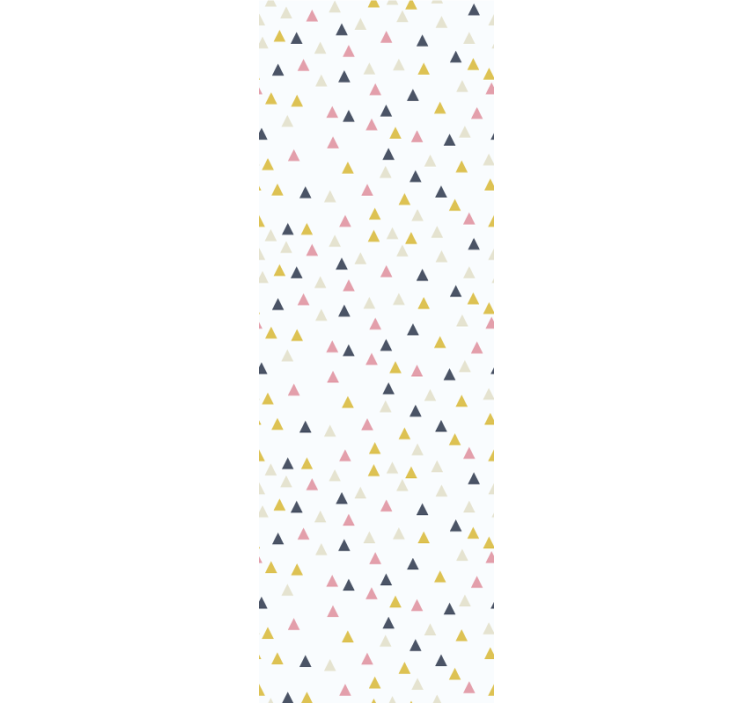 Färgglad minimalistisk vit design Tapet trianglar - Tenstickers