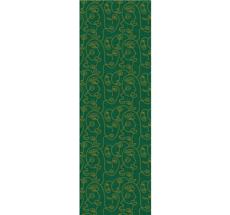 Unika linjeansikter Tapet konst - Tenstickers