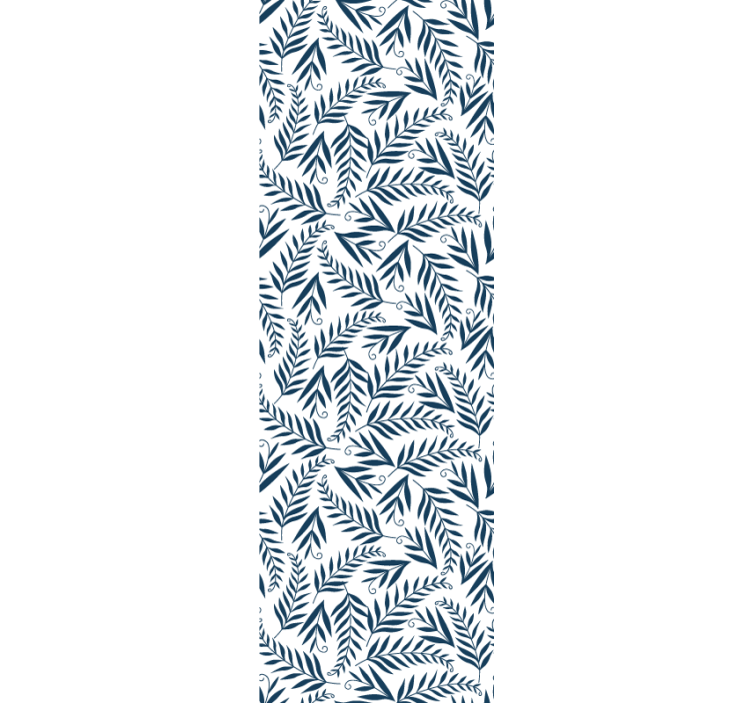 Grått botaniskt motiv Tapet blad - Tenstickers