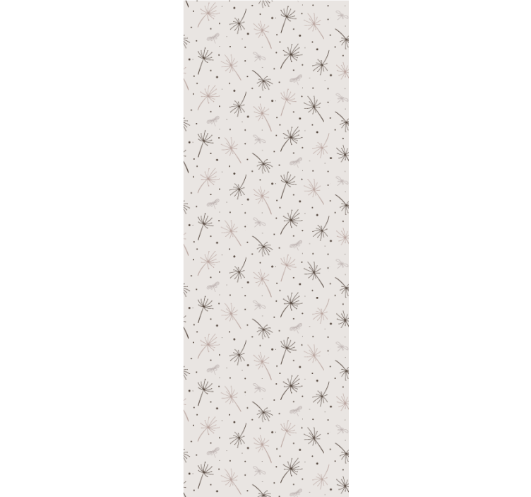 Grå maskros inspiration Tapet blommor - Tenstickers