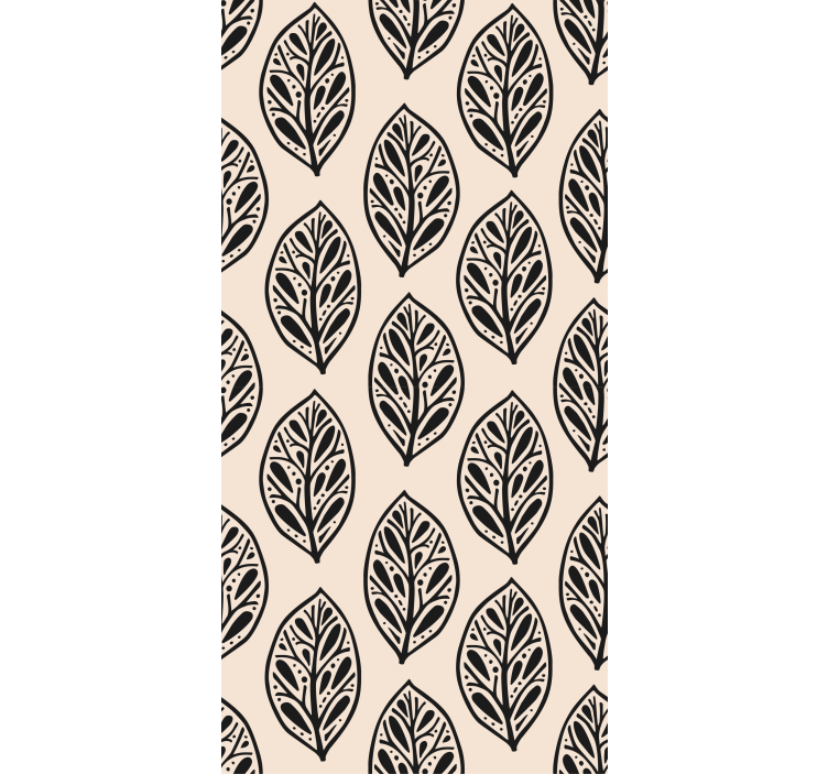 Stilrent beige arrangemang Tapet blad - Tenstickers