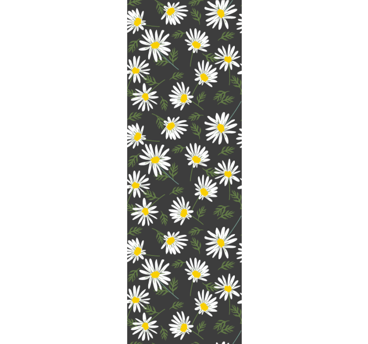 Prästkragar och löv Tapet blommor - Tenstickers