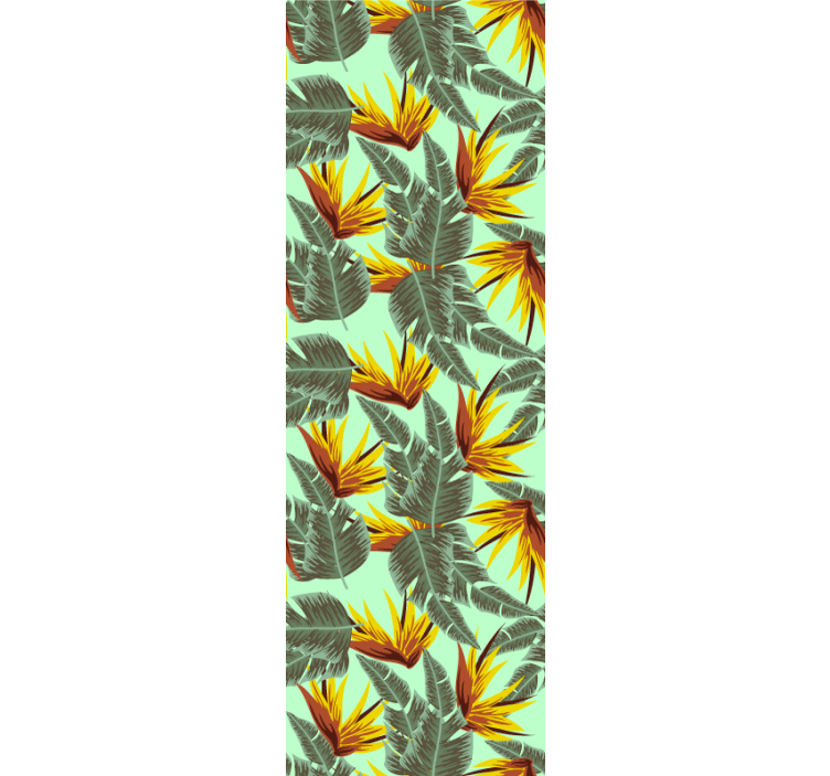 Tropiska lövverk sprack tapet natur - Tenstickers