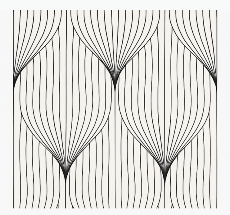 Symmetrisk deco-plym Äktenskap tapet - Tenstickers