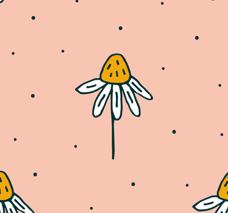 Gula kronblad blommor tapet - Tenstickers