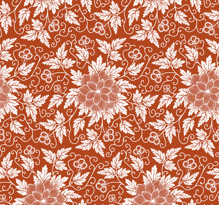 Blommor paisley brickor prydnads tapeter - Tenstickers