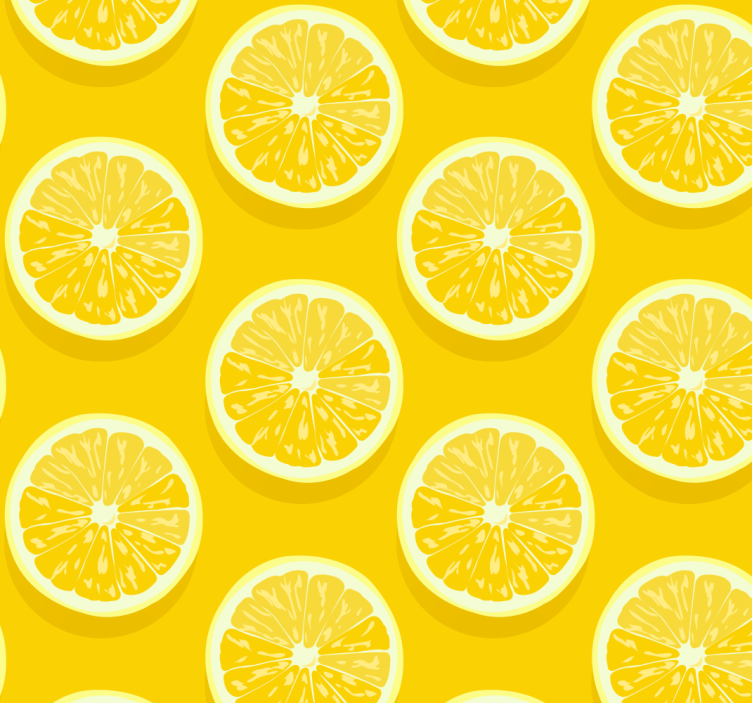Skivade citroner citrus tapet - Tenstickers