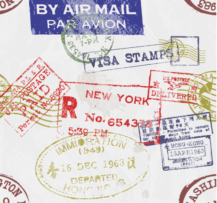 Vintage vykort vintage tapet - Tenstickers