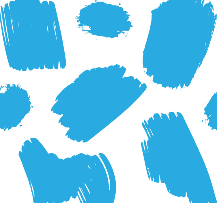 Moderna penslar blå konst tapeter - Tenstickers