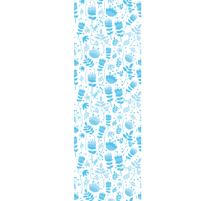 Blommiga siluettmönster Tapet blommor - Tenstickers