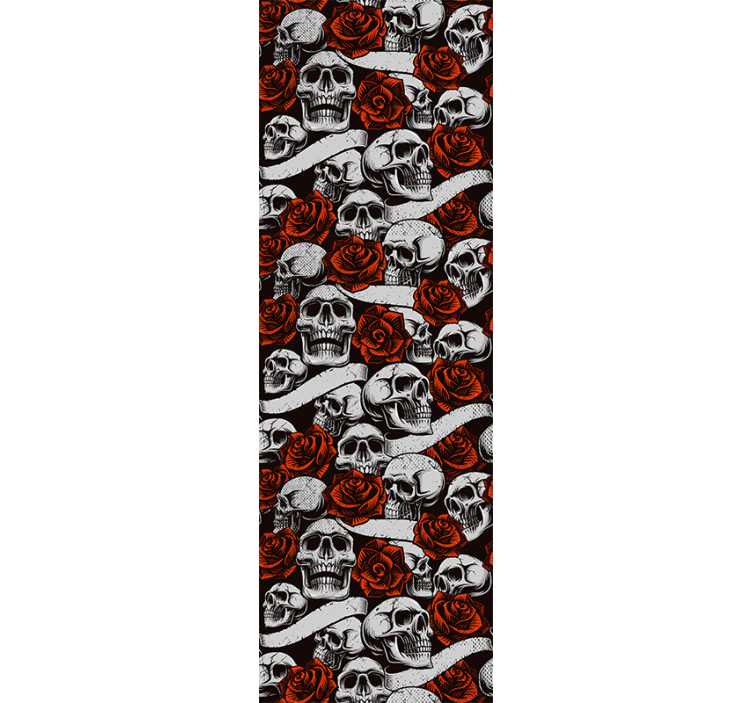 Gotiska skallar blommor Tapet konst - Tenstickers