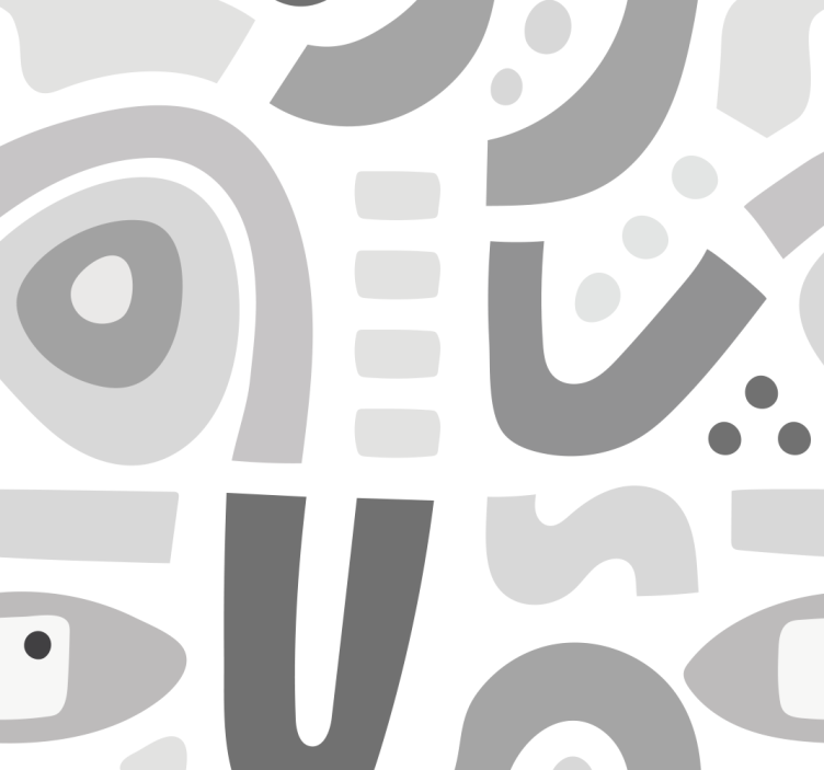Abstrakt mönster i gråtonetapet - Tenstickers