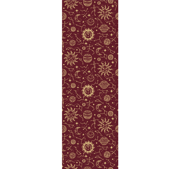 Röd stjärna mönster tapet - Tenstickers