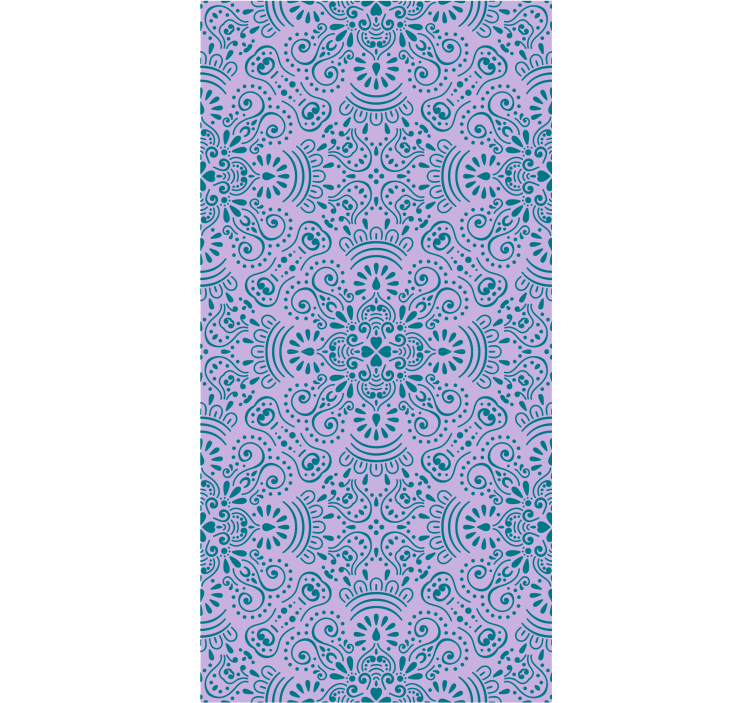 Indisk blommig tapet - Tenstickers