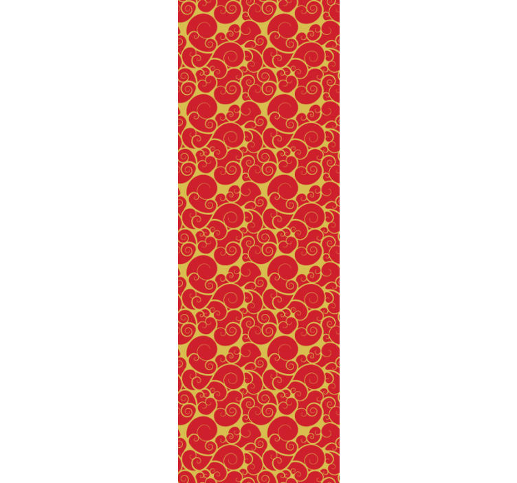 Röda och gula virvlar fläckig tapet - Tenstickers