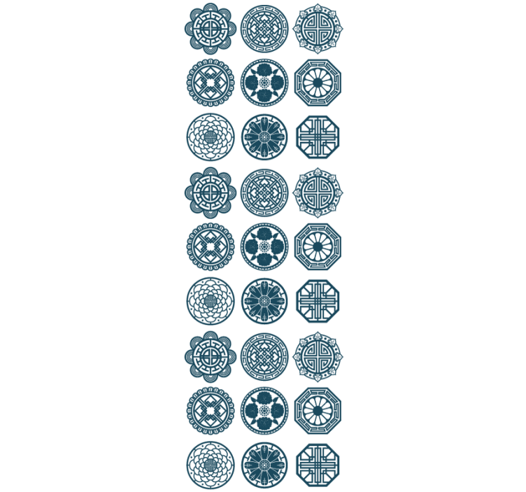 Geometriska kakelmönster Tapet plattor - Tenstickers