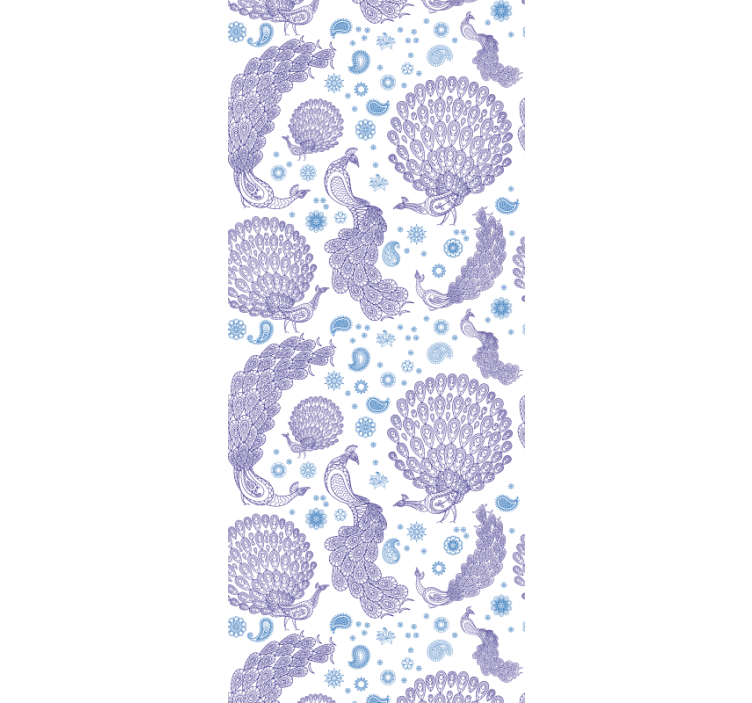 Påfågelfjäder motiv Tapet konst - Tenstickers