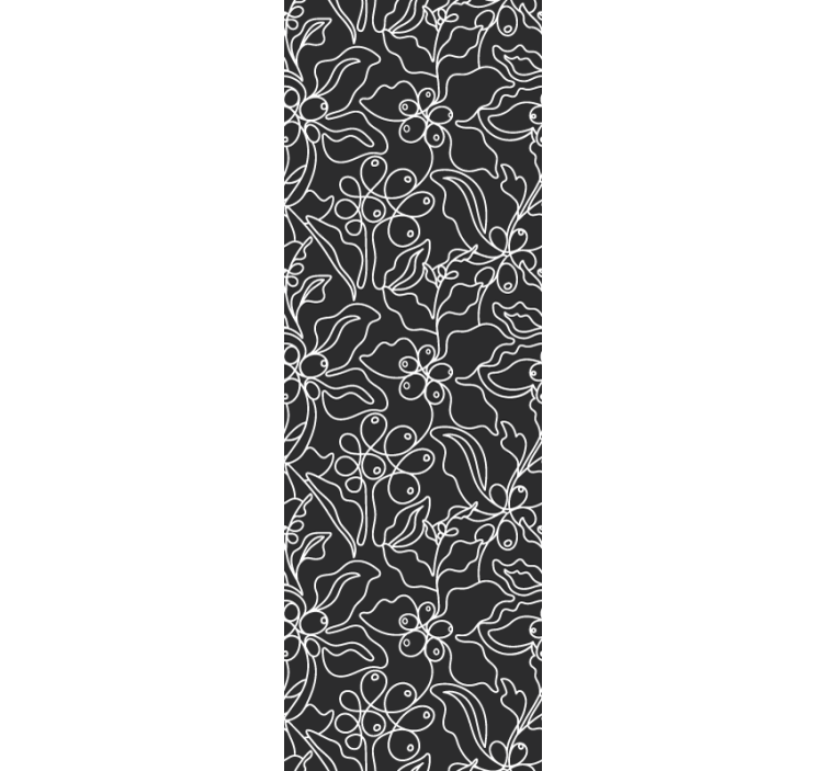 Kaffe konst linje mönster modern tapet - Tenstickers