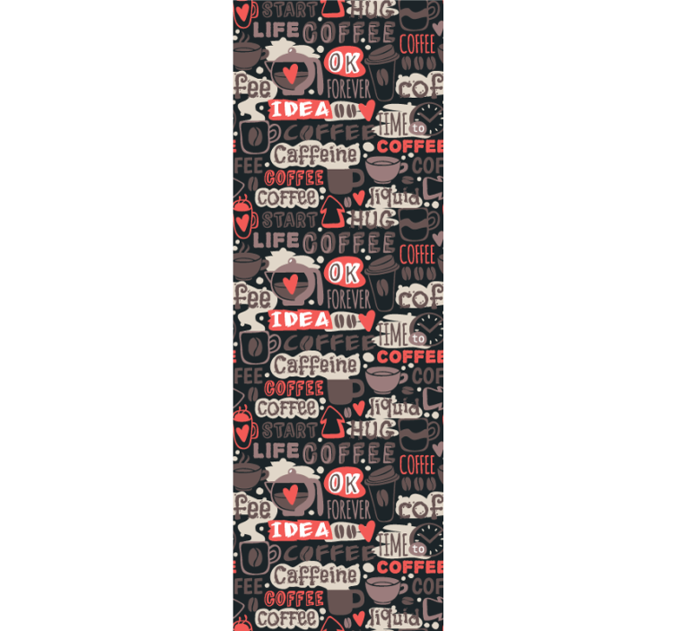 Koffein motiv brev tapet - Tenstickers
