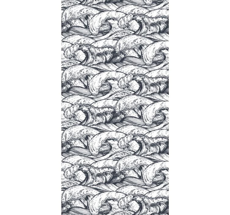 Upprörd ocean badrum tapet - Tenstickers