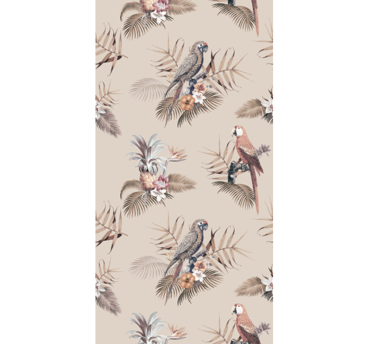 Tropisk papegoja elegans Tapet papegojor - Tenstickers
