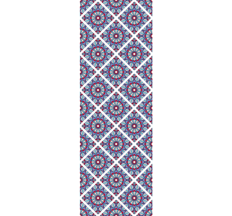 Mandala fyrkantigt mönster kakel tapet - Tenstickers