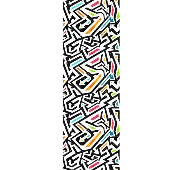 Geometriskt kaos abstrakt tapet - Tenstickers