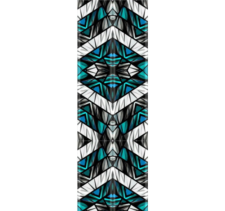 Cool svart, blå vit graffiti konst tapet - Tenstickers