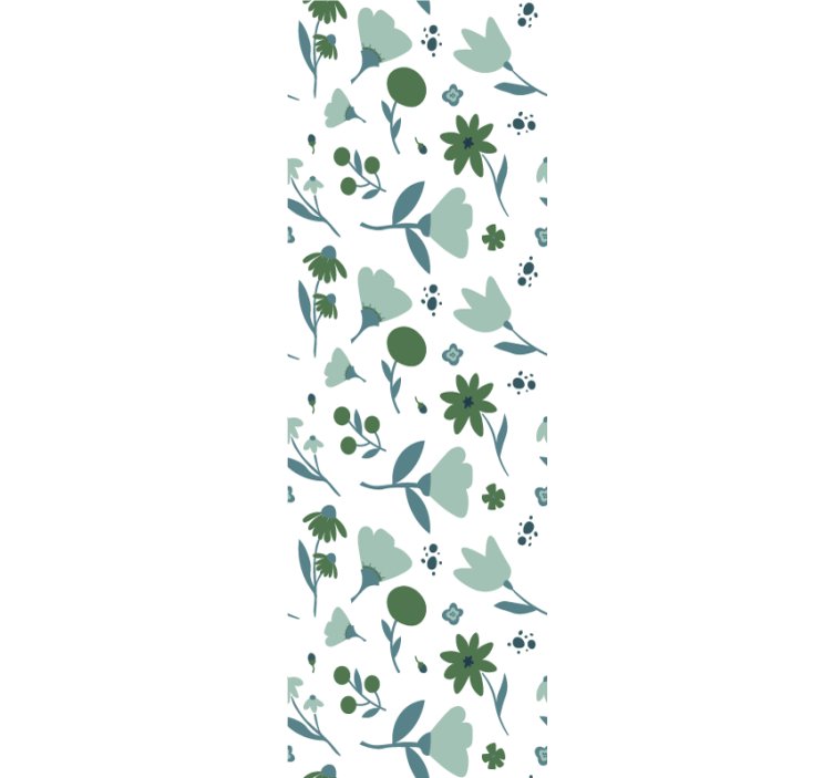 Botanisk blomning Tapet blommor - Tenstickers