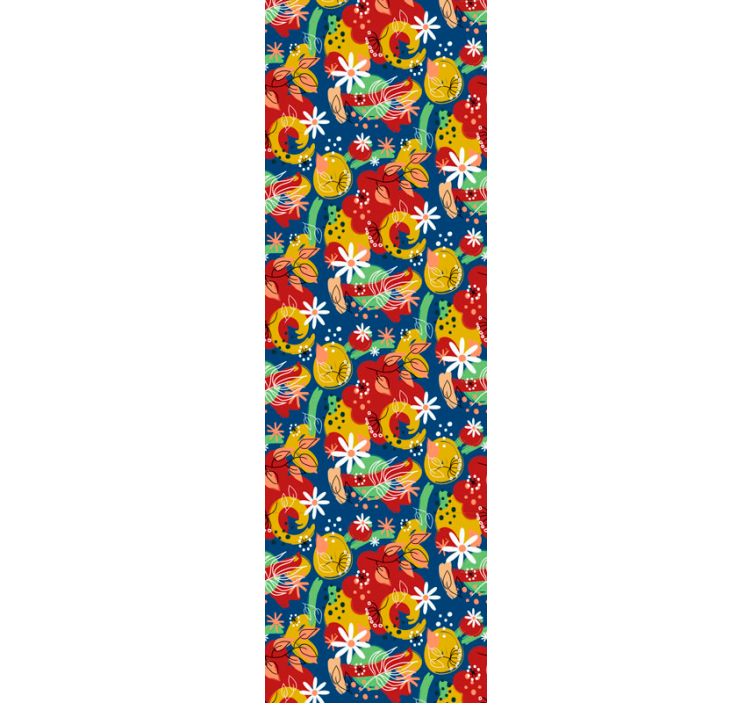 Färgstark och vacker blommig tapet - Tenstickers