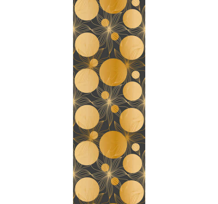 Lotusblomma och cirklar blommatapet - Tenstickers