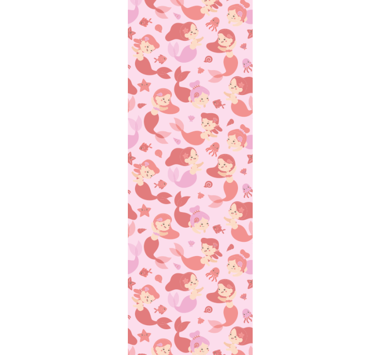 Lekfullt sjöjungfrumotiv Dyr tapet - Tenstickers