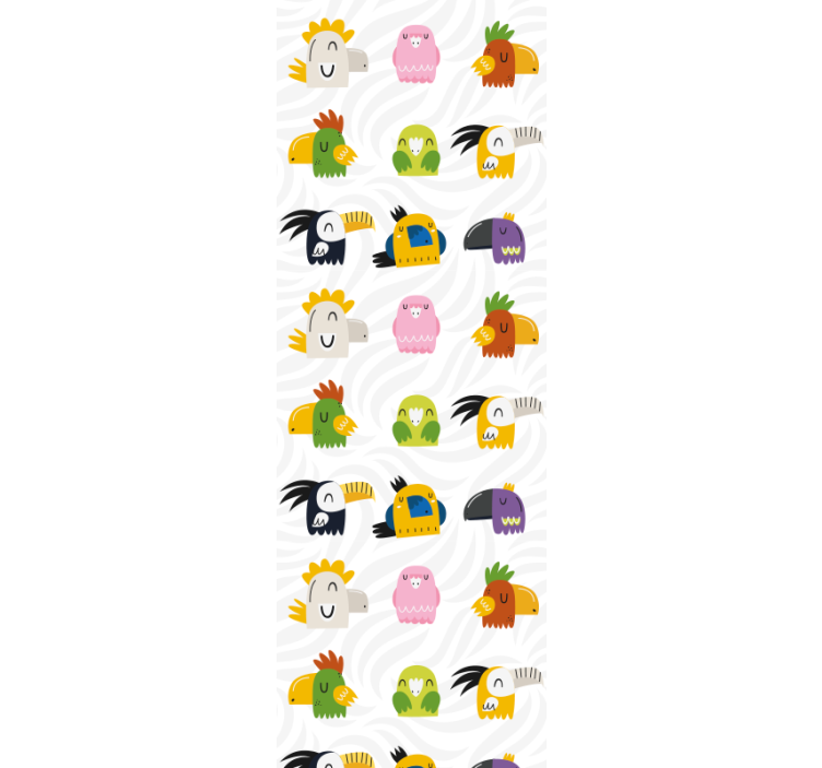 Glad monster väggmålning barn tapet - Tenstickers