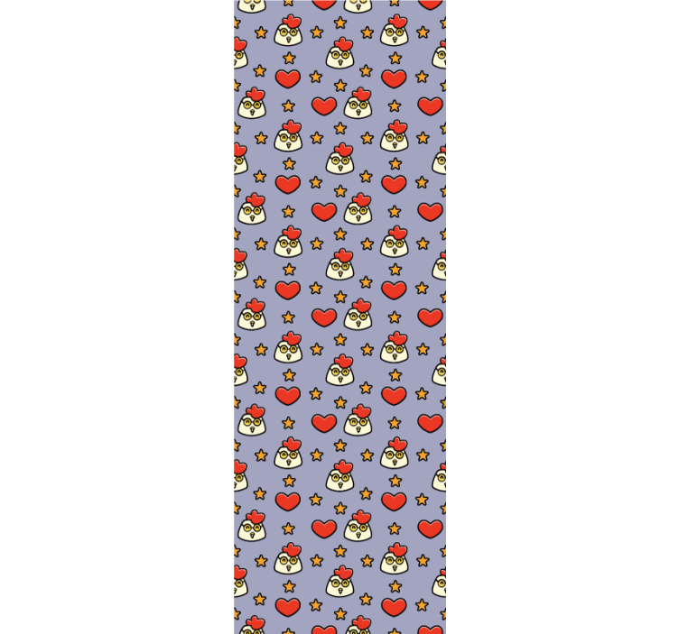 Tecknad kyckling mönster Dyr tapet - Tenstickers