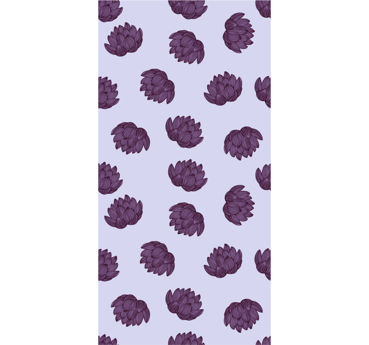 Blommönster enkelhet Tapet blommor - Tenstickers