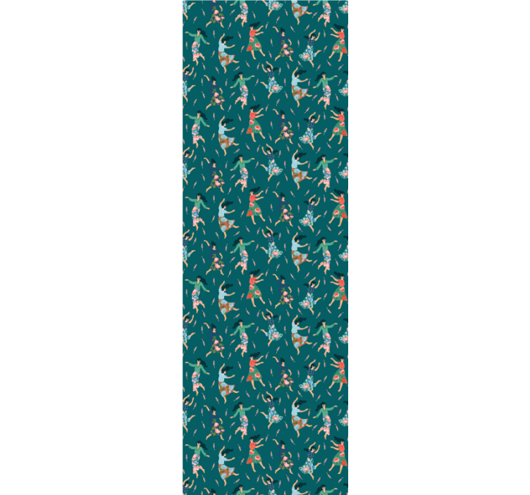 Dansande kvinnor med blommatapet - Tenstickers