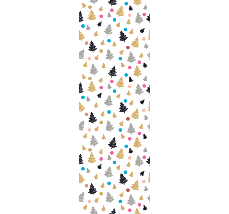 Färgglada prickar med träd bröllop tapet - Tenstickers