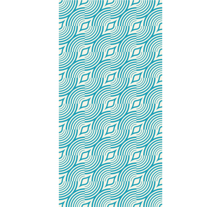 Havsmönster blå linjer bröllop tapet - Tenstickers